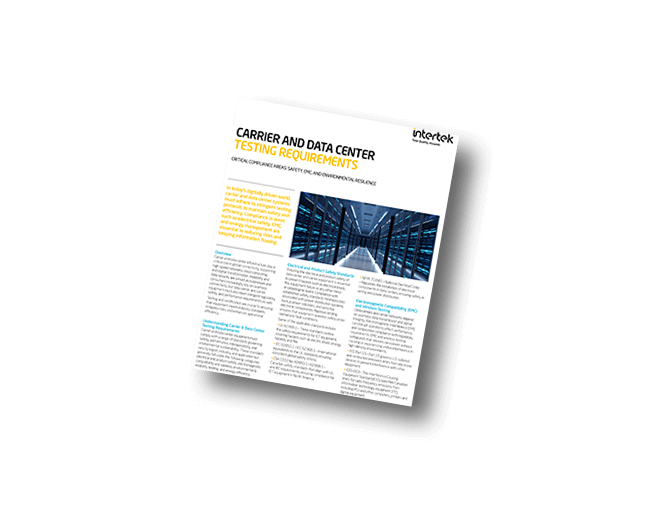 Carrier & Data Center Testing Requirements | Fact Sheet