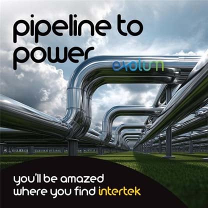 Above ground pipelines with the Exolum logo